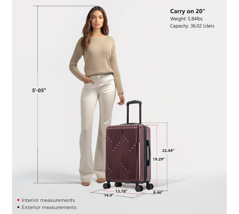 InUSA Drip Lightweight Hardside Carry-On Spinner Luggage, 20" — View 8