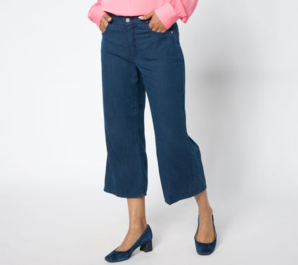 NYDJ High Rise Brigitte Wide Leg Capri - Serendipity