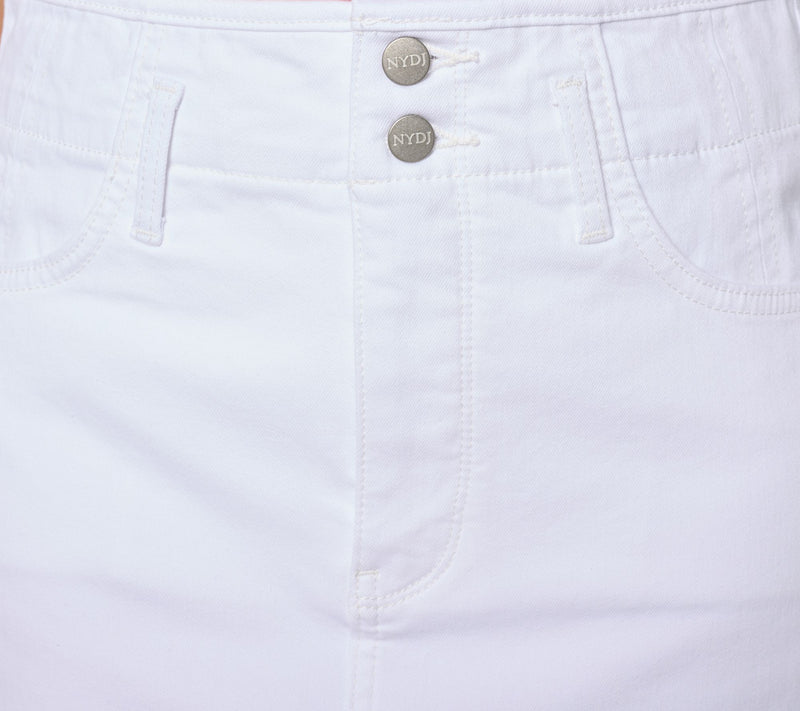 NYDJ High Rise Skirt w/ Hollywood Waistband - Optic White — View 4