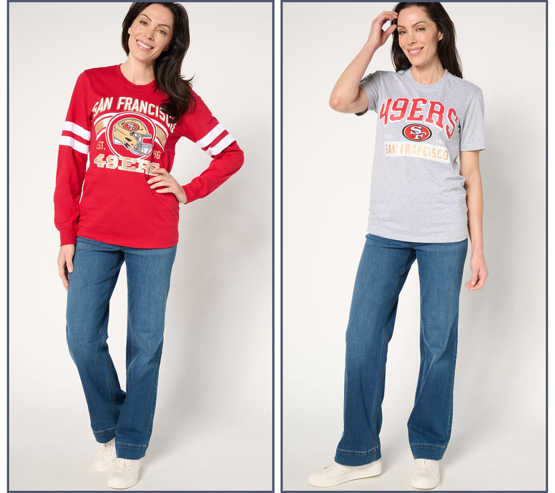 NFL Officially Licensed Short & Long Sleeve T-Shirt Set — View 4
