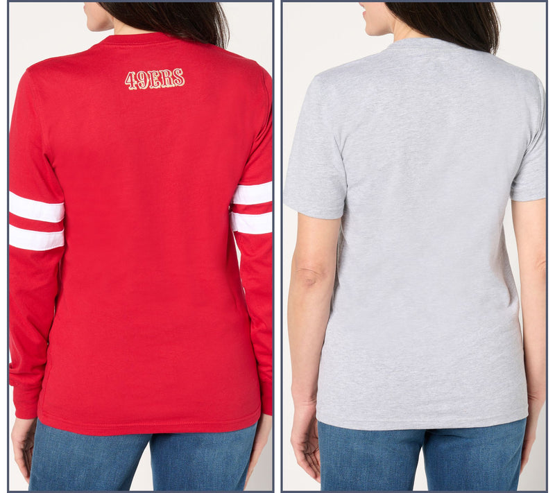 NFL Officially Licensed Short & Long Sleeve T-Shirt Set — View 3