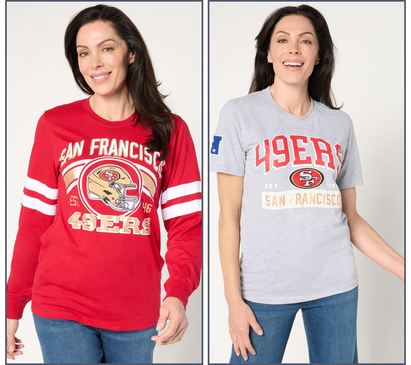 NFL Officially Licensed Short & Long Sleeve T-Shirt Set — Main view