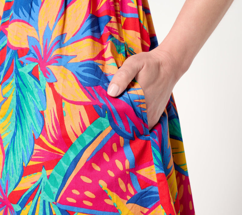 Destination 365 Regular Printed Chevron Smocked Bodice Sundress — View 7