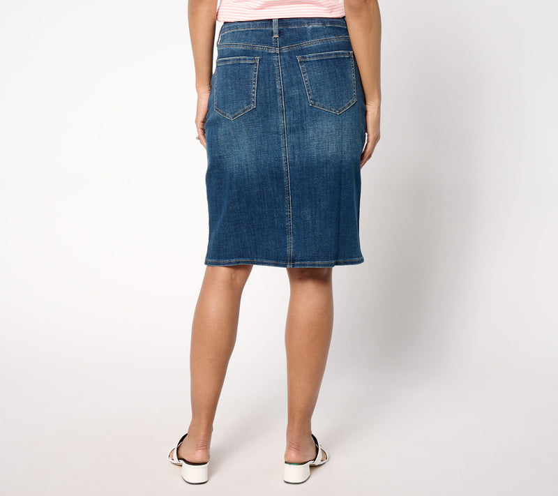 NYDJ High Rise Skirt w/ Hollywood Waistband - Olympus — View 2