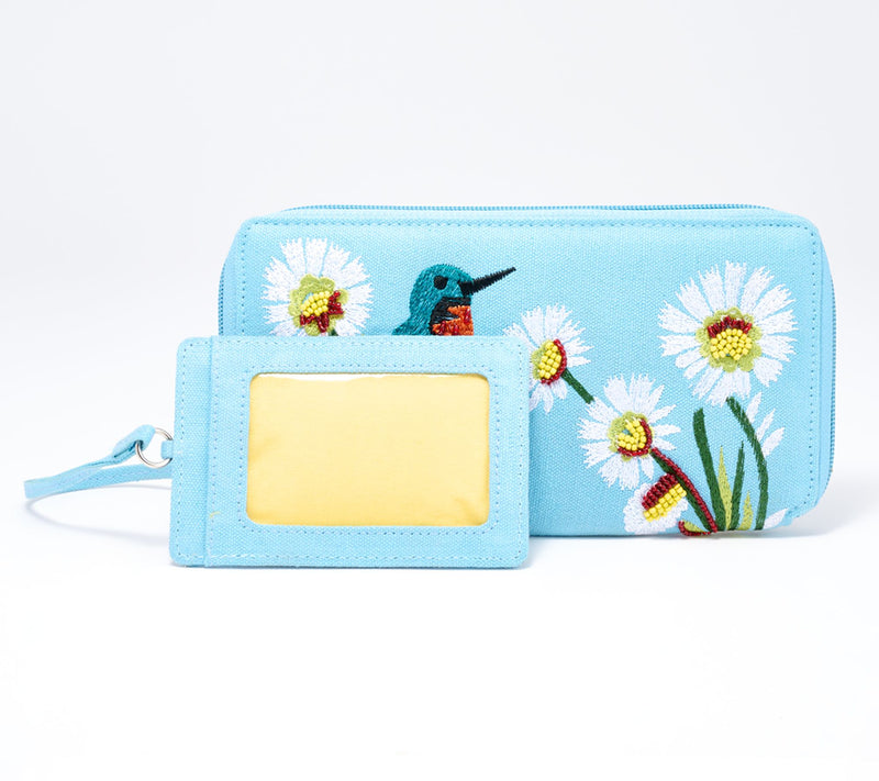 America & Beyond Embellished Zip Wallet & ID Pouch Bundle — View 12