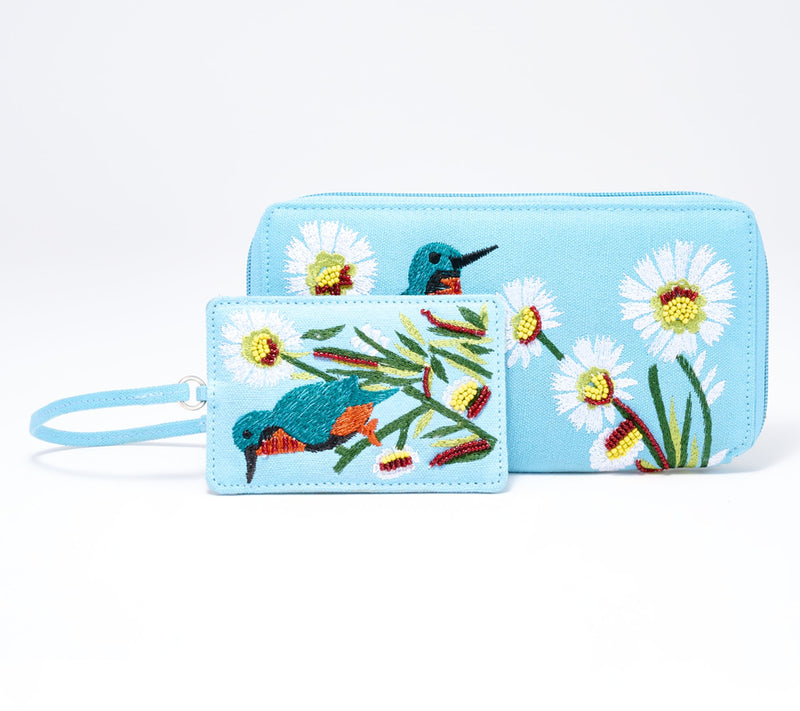 America & Beyond Embellished Zip Wallet & ID Pouch Bundle — View 11