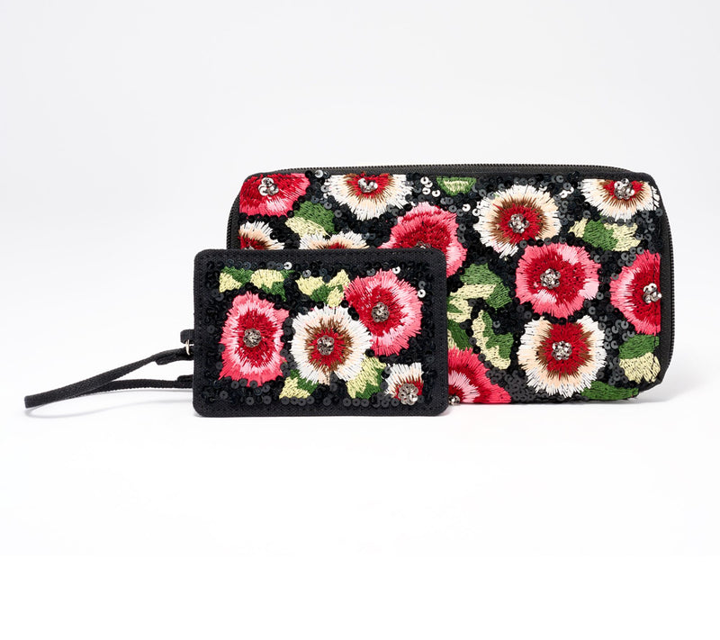 America & Beyond Embellished Zip Wallet & ID Pouch Bundle — View 9