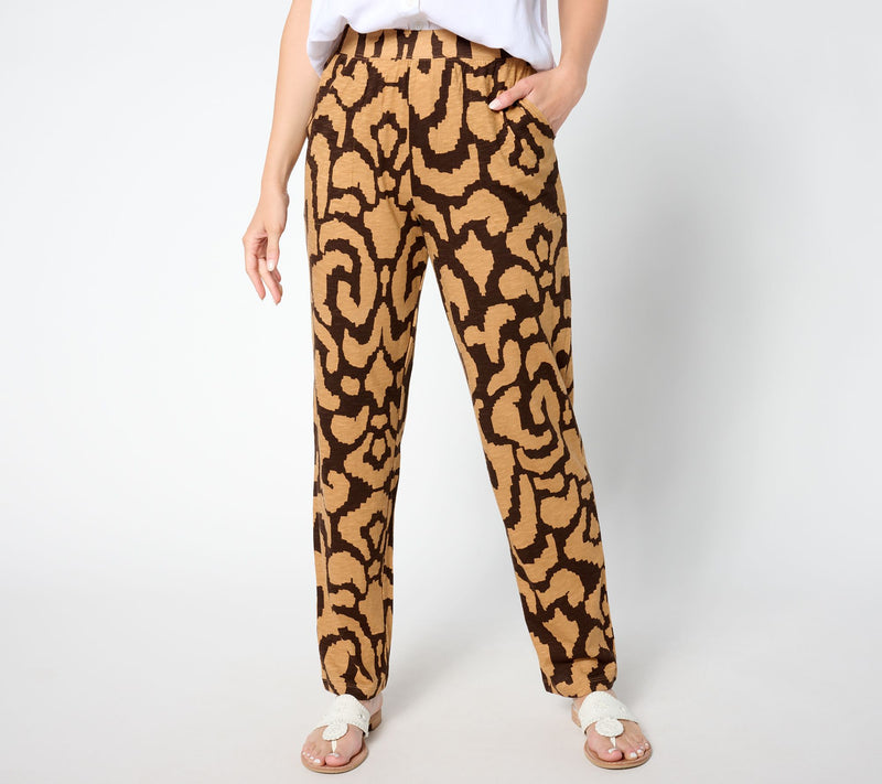 Denim & Co. Printed Slub Jersey Straight Leg Pant — View 11