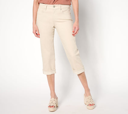 NYDJ Marilyn Cuff Crop in Cool Embrace - Feather