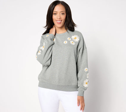 Driftwood Jeans Teddy Crewneck Pullover - Daisy