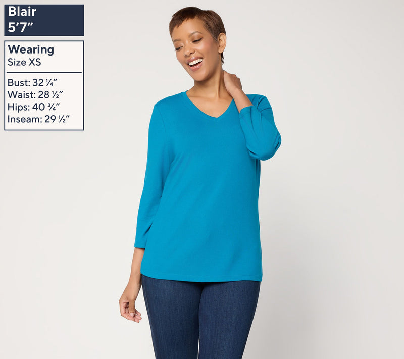 Denim & Co. Essentials Heavenly Jersey 3-Pack 3/4 Sleeve Tops — View 19