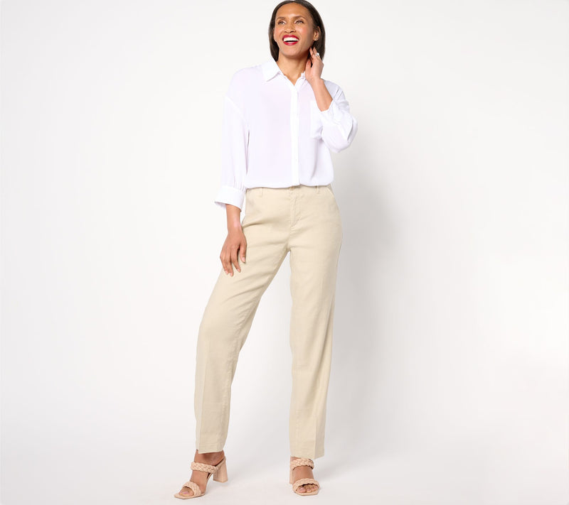 NYDJ Marilyn Linen Trouser - Feather — View 3