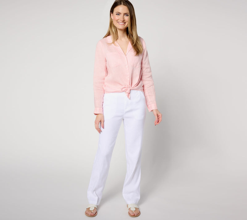 NYDJ Marilyn Linen Trouser - Optic White — View 5