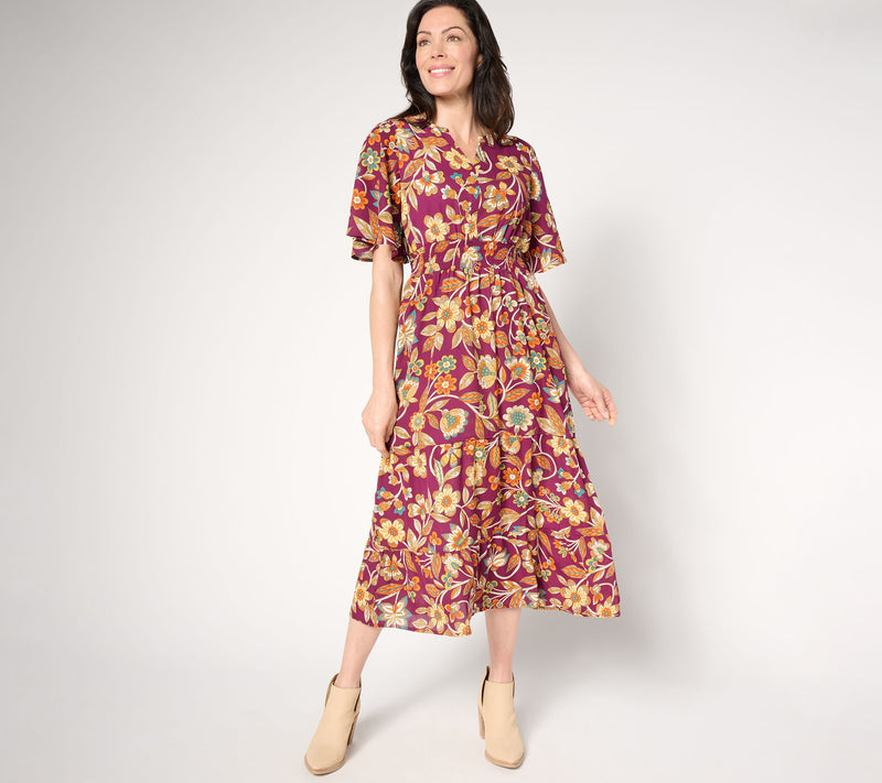 Belle Boho by Kim Gravel Floral Dreams Tiered Flutter Dress — Main view