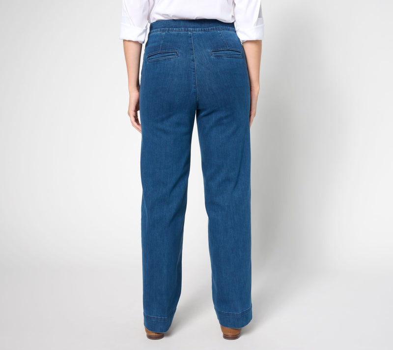 Denim & Co. Signature Tall Indigo Perfect Flex Trouser Jean — View 4
