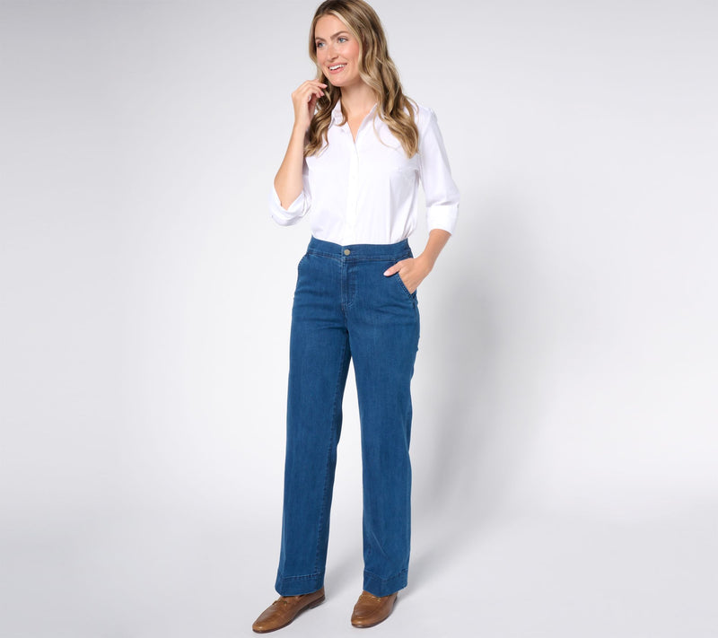 Denim & Co. Signature Tall Indigo Perfect Flex Trouser Jean — View 5