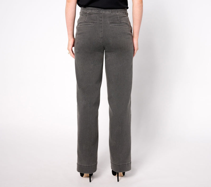 Denim & Co. Signature Regular Black Perfect Flex Trouser Jean — View 4