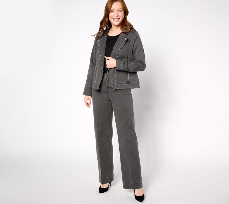 Denim & Co. Signature Tall Black Perfect Flex Trouser Jean — View 5