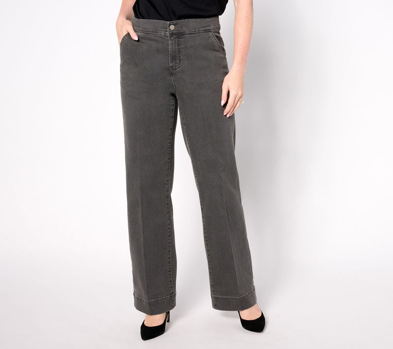 Denim & Co. Signature Tall Black Perfect Flex Trouser Jean — View 3