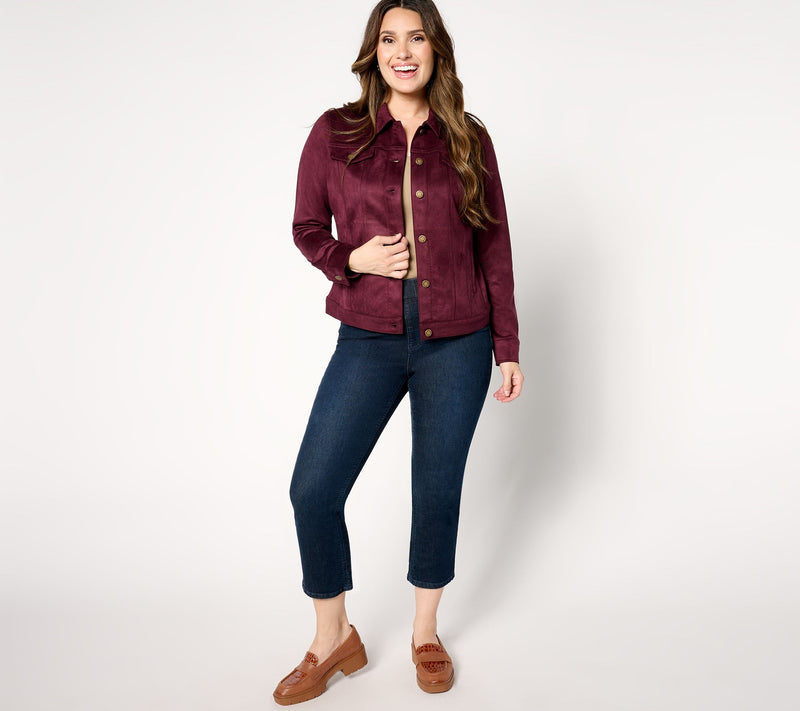 Belle by Kim Gravel PerSuede Me Trucker Jacket — View 3