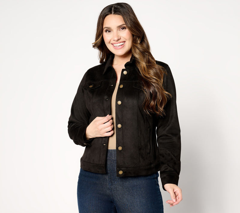 Belle by Kim Gravel PerSuede Me Trucker Jacket — View 10