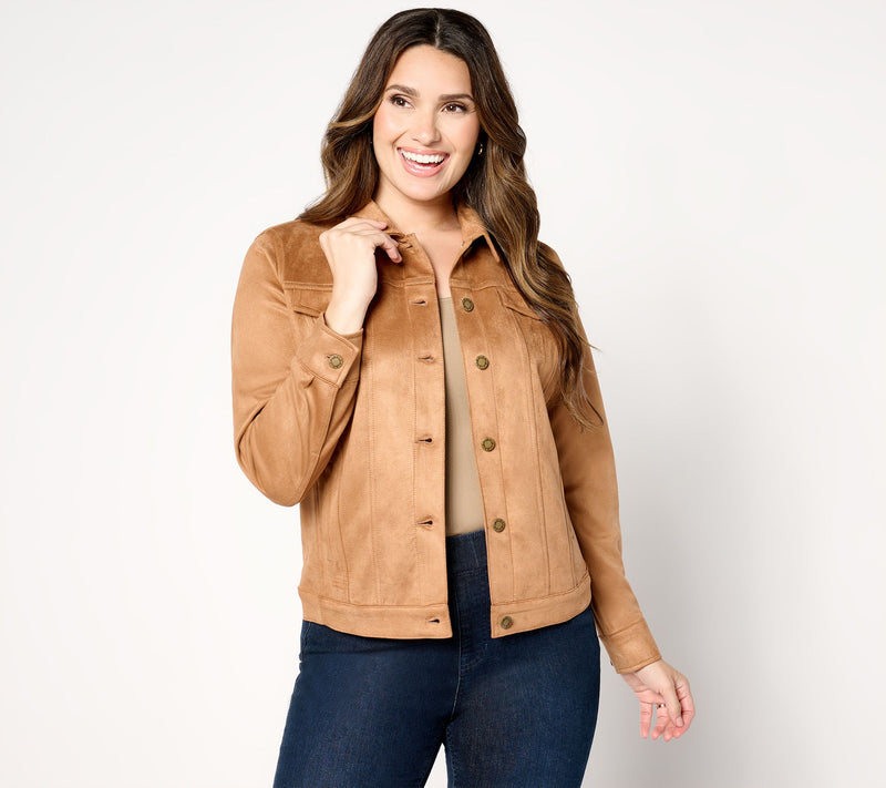 Belle by Kim Gravel PerSuede Me Trucker Jacket — View 11