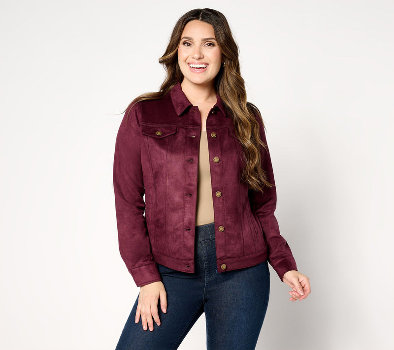 Belle by Kim Gravel PerSuede Me Trucker Jacket — View 14