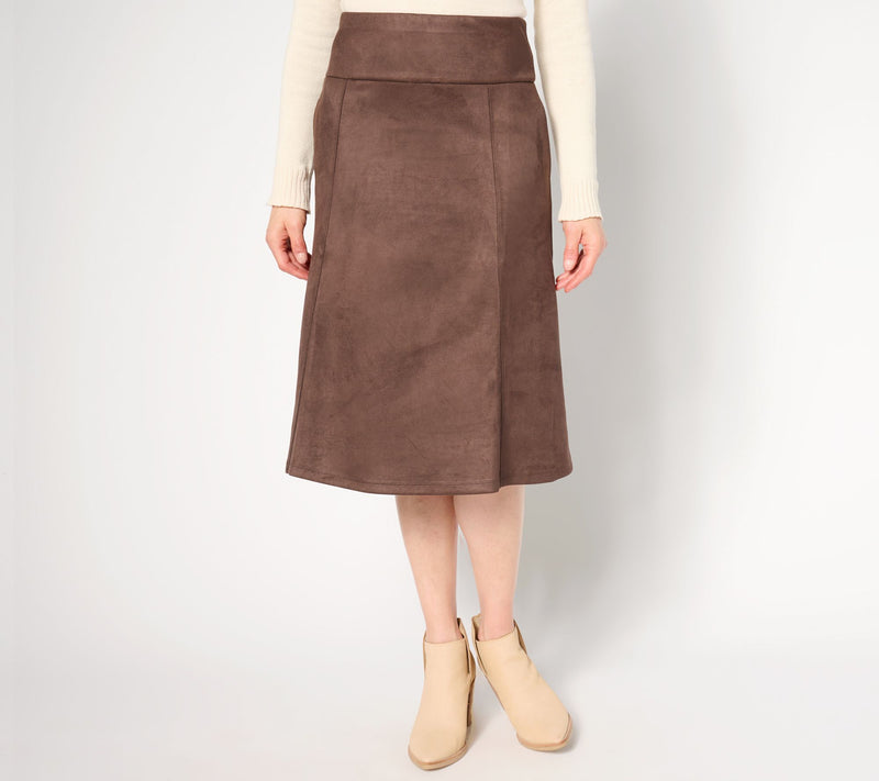 Belle by Kim Gravel PerSuede Me Midi Skirt — View 9