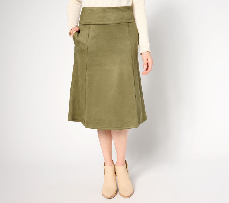 Belle by Kim Gravel PerSuede Me Midi Skirt — View 7