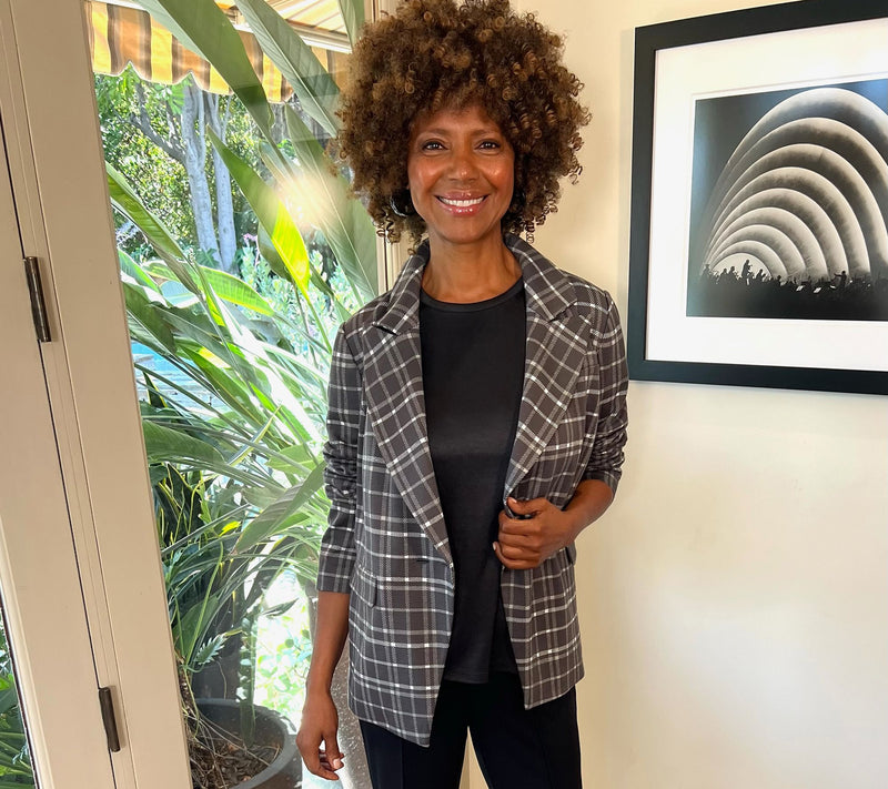 BEAUTIFUL by Lawrence Zarian Silky Ponte Double Button Blazer — View 13