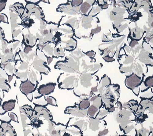 AnyBody Floral Printed Flutter Sleeve Slub Knit Top — View 5