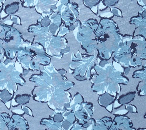 AnyBody Floral Printed Flutter Sleeve Slub Knit Top — View 6