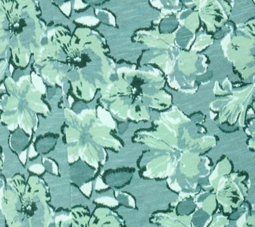 AnyBody Floral Printed Flutter Sleeve Slub Knit Top — View 7
