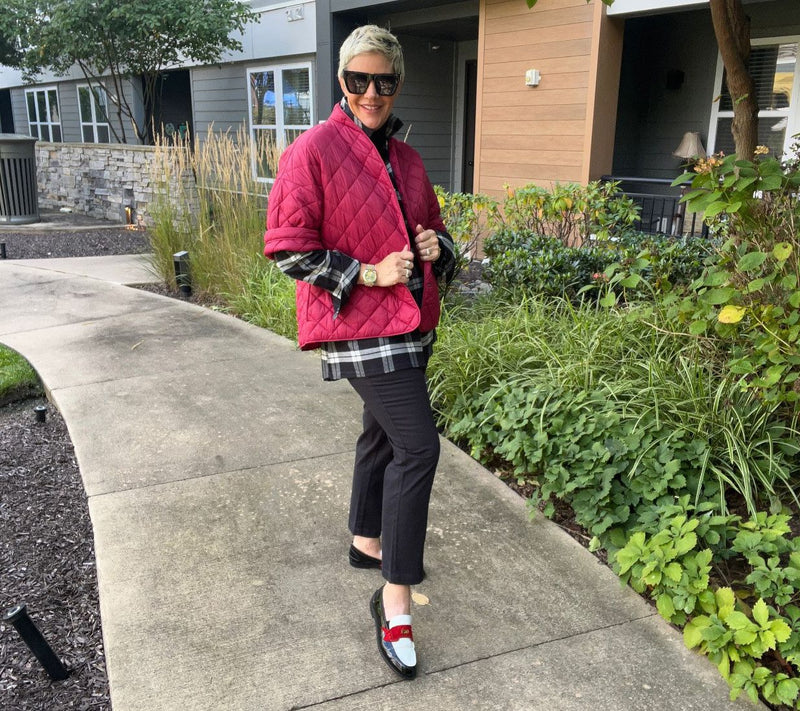 Joan Rivers Quilted 3/4-Sleeve Button Back Detailed Jacket — View 5