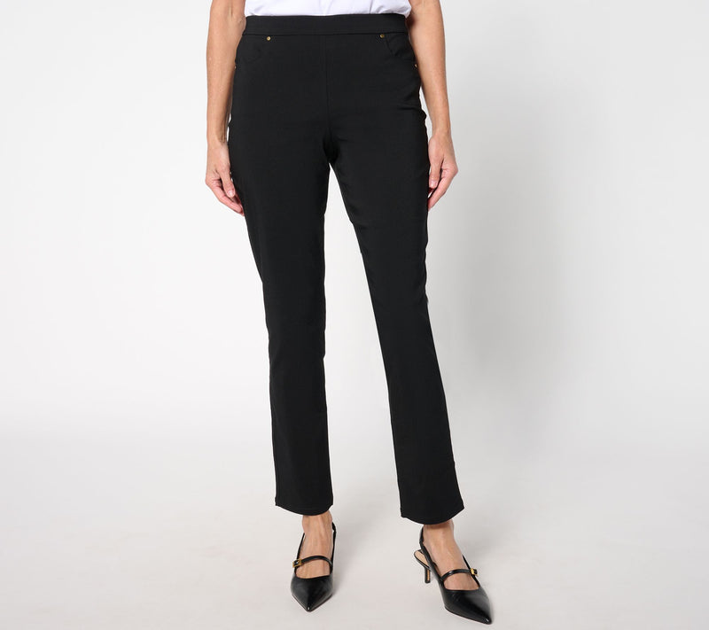 Susan Graver Regular Ultra Stretch Slim Leg Pants — View 11