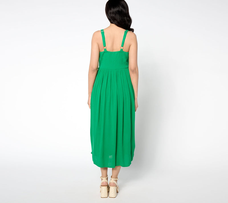 Destination 365 Regular Crinkle Chiffon Crochet Maxi Dress — View 8