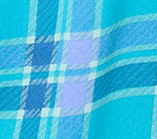 Belle by Kim Gravel Blurred Plaid Henley Blouse — View 5
