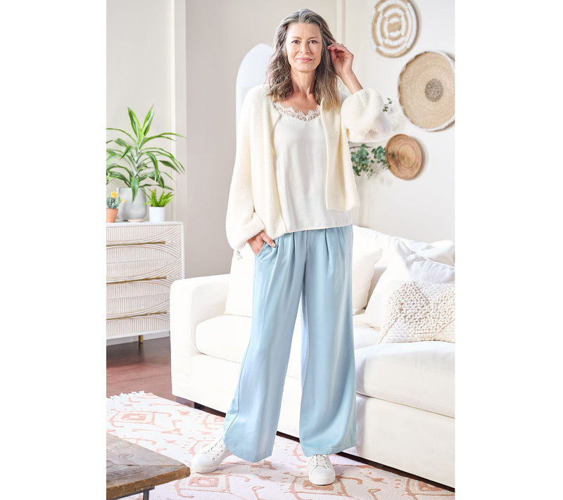 Me by Jennie Garth Regular Pebble Satin Pant — View 14
