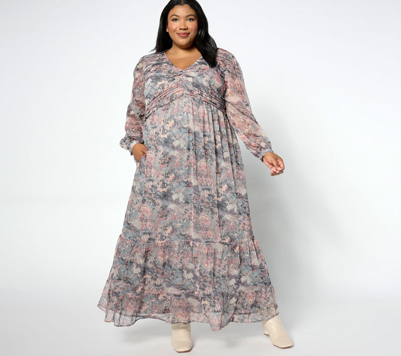 Me by Jennie Garth Petite Misty Woven Maxi Dress — View 7