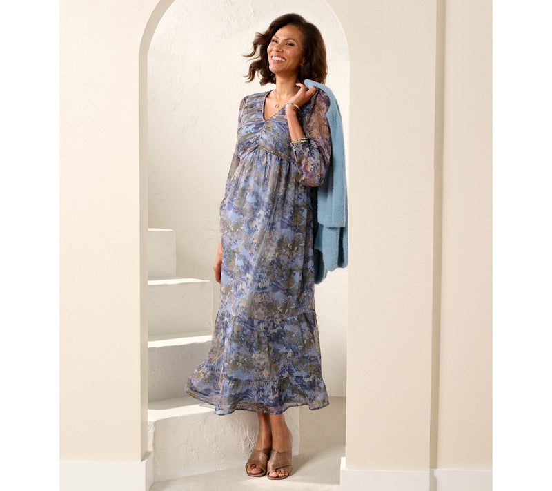 Me by Jennie Garth Petite Misty Woven Maxi Dress — View 9