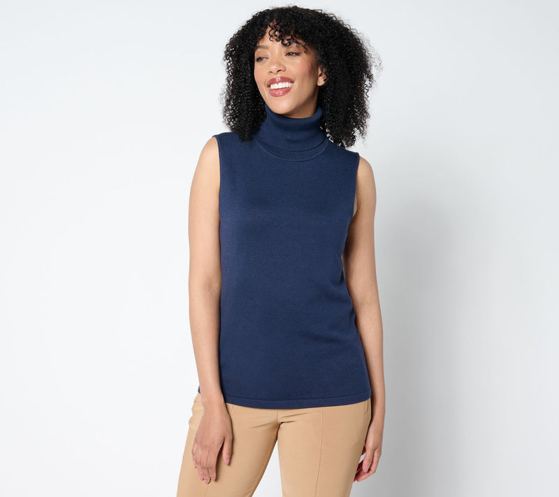 Joan Rivers Wardrobe Builders Sleeveless Turtleneck — View 3