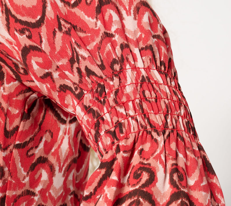 Belle by Kim Gravel Falling for Filigree Button-Front Blouse — View 12