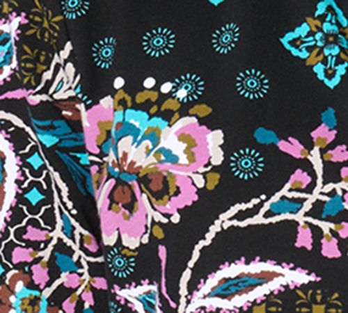 Sport Savvy Printed Patchwork French Terry Jacket — View 5