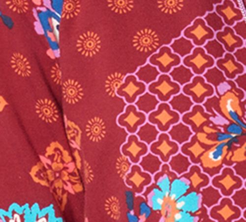 Sport Savvy Printed Patchwork French Terry Jacket — View 6