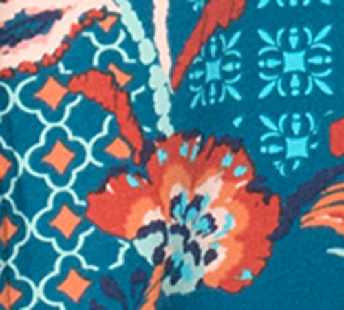Sport Savvy Printed Patchwork French Terry Jacket — View 7