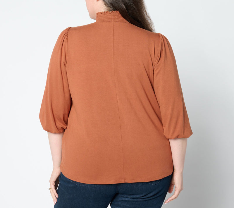 Studio Park x Ali Carr Smocked Neck Knit Top — View 2