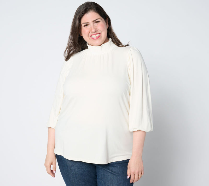 Studio Park x Ali Carr Smocked Neck Knit Top — View 10