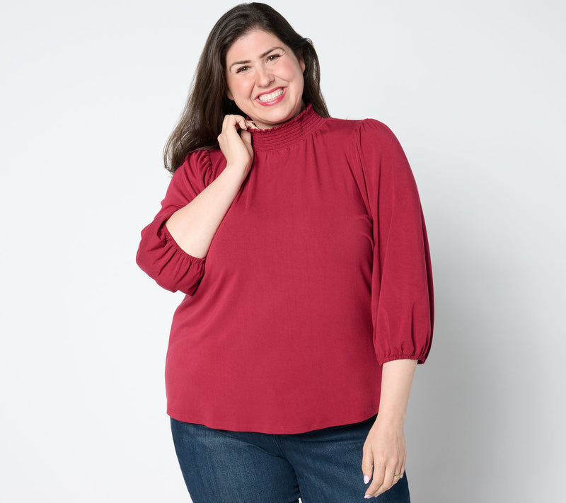 Studio Park x Ali Carr Smocked Neck Knit Top — View 11