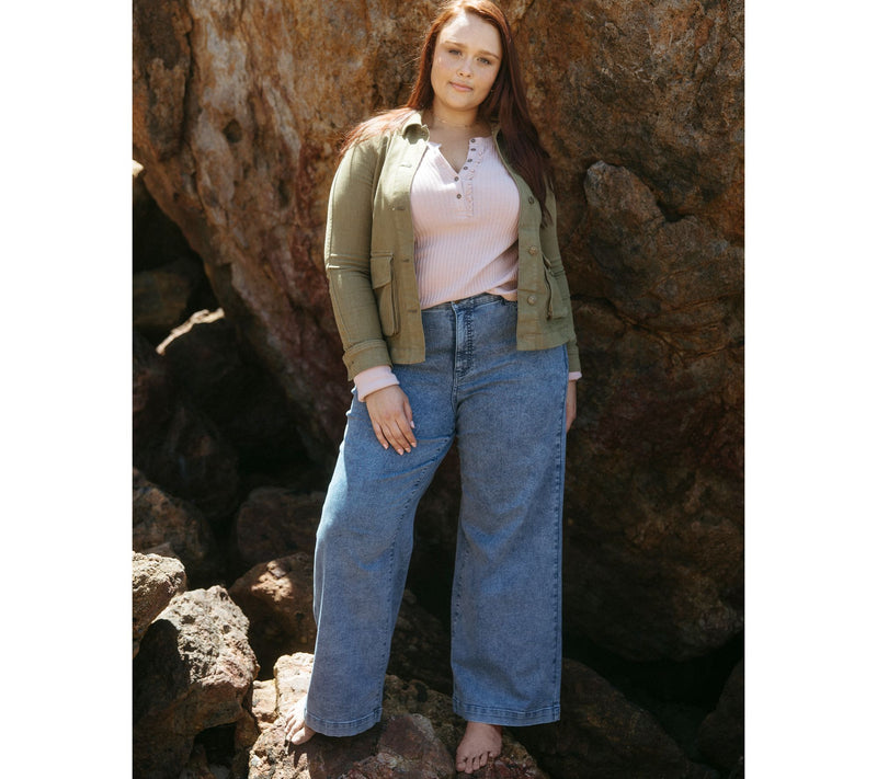 Me by Jennie Garth Regular Indigo Relaxed Fit Jeans — View 7