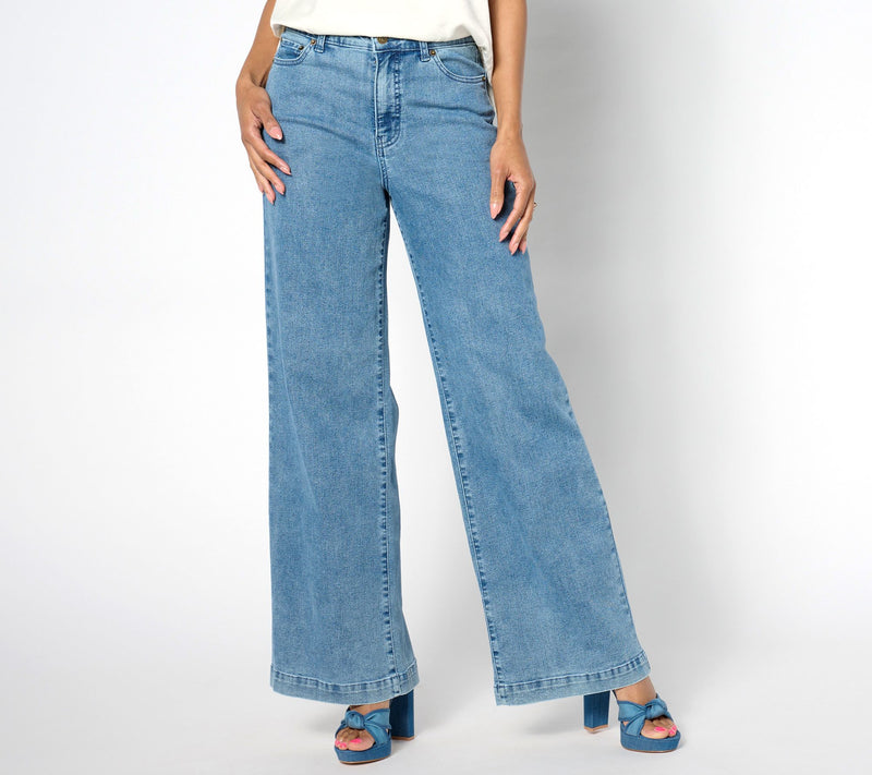Me by Jennie Garth Petite Indigo Relaxed Fit Jeans — View 5